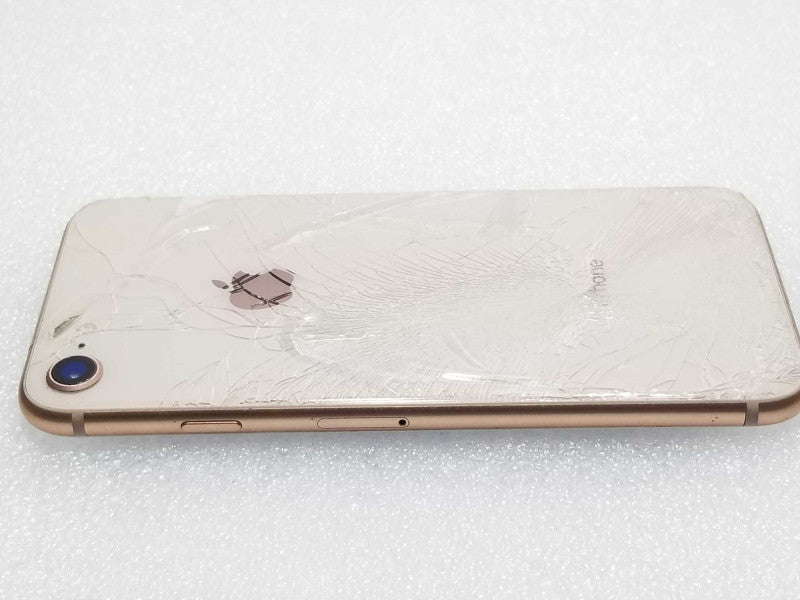 Apple iPhone 8, 64GB, Activation Locked, Backside glass Cracked/Broken, Parts