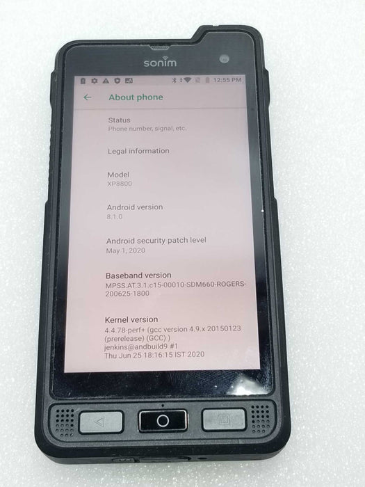 SonimXP8800 Unlocked 64GB Black Android Ultra Rugged Smartphone