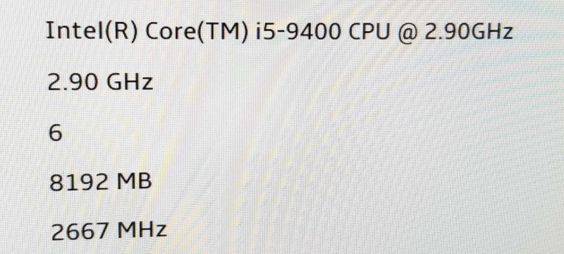 Lenovo ThinkCentre M720e Core i5-9400 2.9GHz QC/8GB DDR4, NO HDDs ~