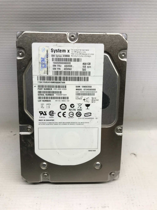 Assorted 450GB 3.5\\" SAS HDD 15K RPM ST3450856SS [