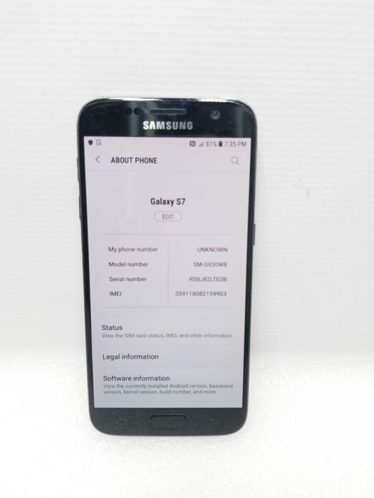 Samsung SM-G930W8 alaxy S7 Black (SM-G930W8) 32GB, Unlocked