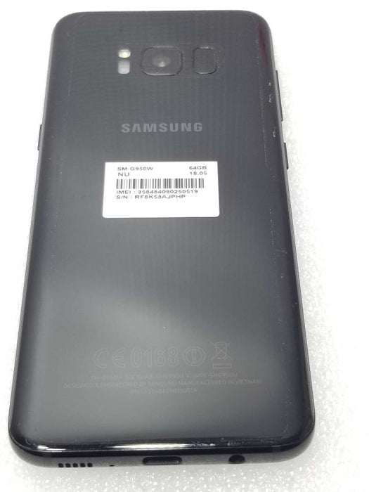Samsung Galaxy S8 SM-G950W - 64GB - Black, UNLOCKED)