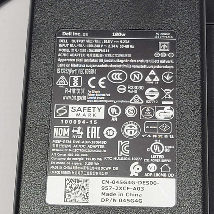 Dell WD19 K20A HDMI Dual DisplayPort K20A001 with 180W Dell Adapter =