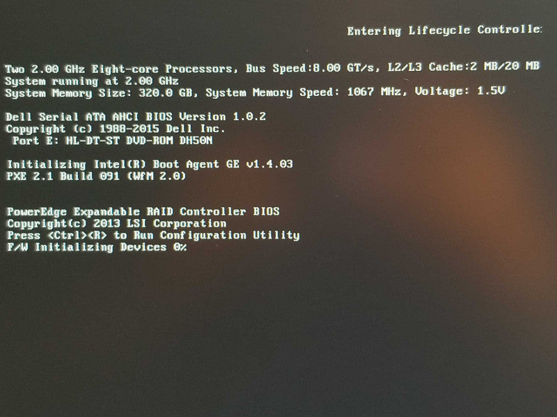 Dell PE T620, 2x Xeon E5-2650 2.0GHz, 320GB DDR3 ECC, 4x 3TB, H710, Read AS-IS _
