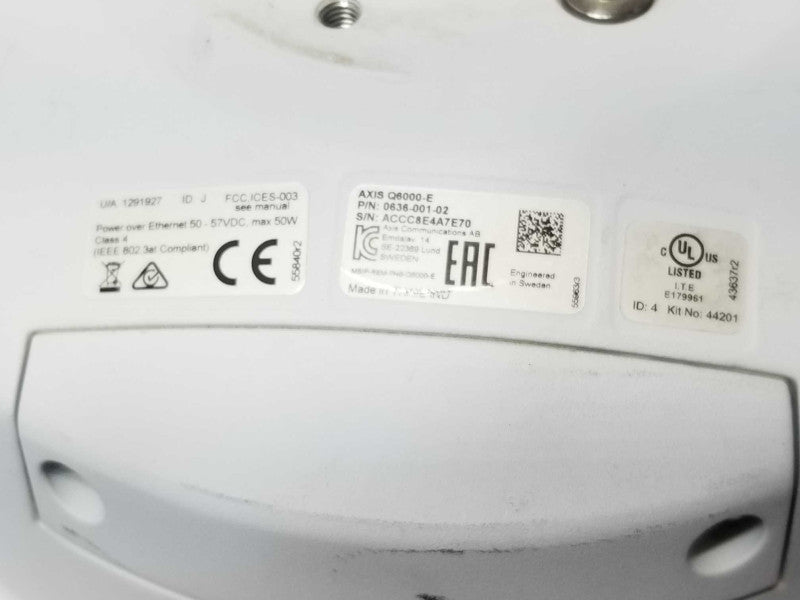 Axis Q6000-E Surveillance Camera 0636-001 360 Degree 4- Channel, Read AS-IS _