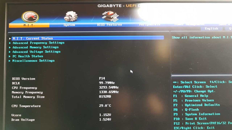 CPU Mobo Combo I3-2120 @ 3.30ghz / 8gb ram / 120mm Corsair AiO / B75M-D3H #