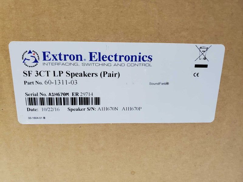 Extron SF 3CT LP Two-Way Ceiling Speaker [Pair] (
