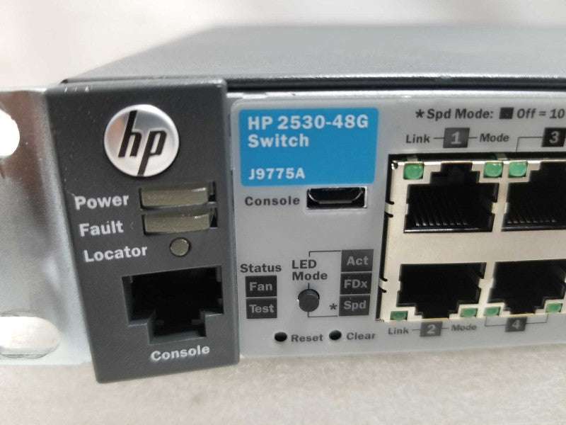 HP J9775A 2530-48G 4xGigabit SFP, 48 Port Managed Network Switch W/ Rack Ears ~