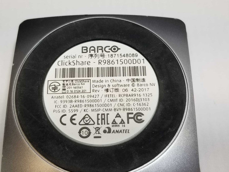 Barco ClickShare CSE-200 Wireless Presentation System R9861520NA W/ 1x Button _
