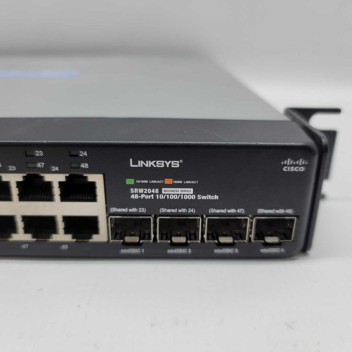 Linksys SRW2048 48-Port 10/100/1000 WebView Gigabit Ethernet Switch 4x SFP =