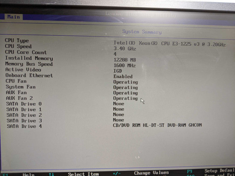 Lenovo TS440 Xeon E3-1225 v3 @ 3.2GHz 12GB DDR3 MR SAS 9240-8I RAID Controller