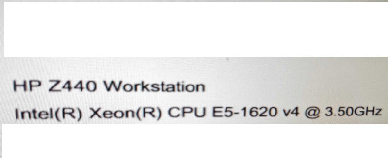 HP Z440 WS, Xeon E5-1620(v4) 3.5GHz, NO RAM/GPU/HDDs ~