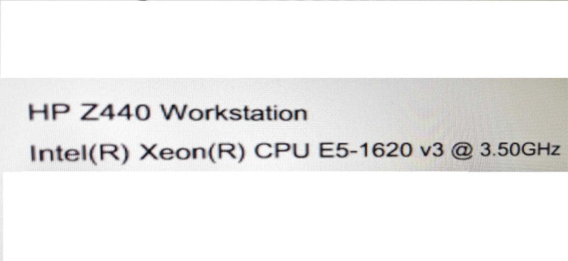 HP Z440 WS, Xeon E5-1620(v3) 3.5GHz, NO RAM/GPU/HDDs ~