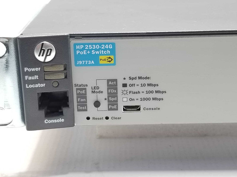 HP 2530-24G-PoE+ 24 Port 1G Gigabit PoE+ Ethernet Switch J9773A _