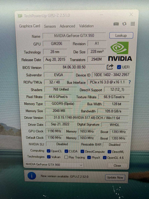 EVGA NVIDIA GeForce GTX 950 2GB Graphics Card -