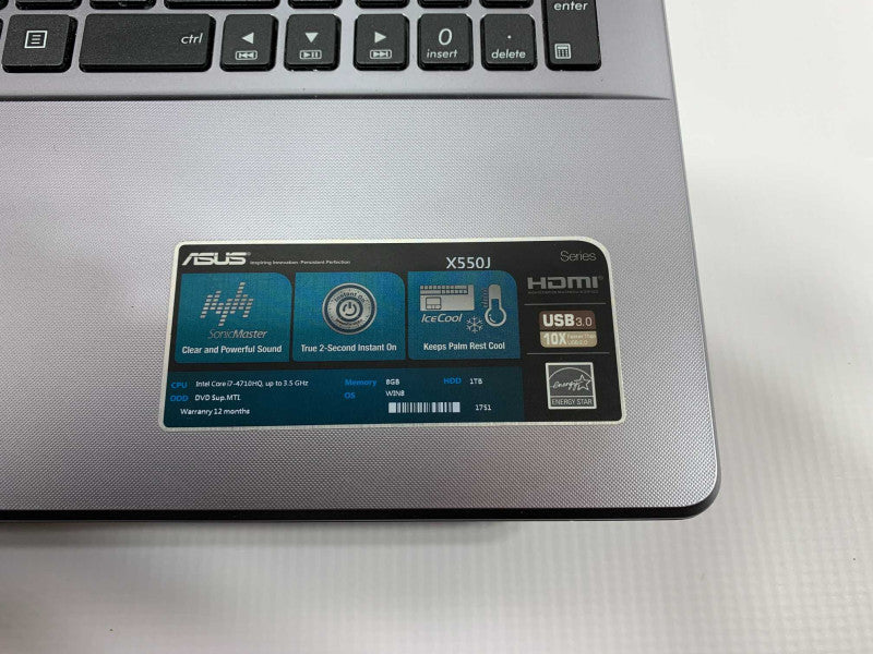 ASUS X550J with i7-4710HQ CPU 8GB RAM & 1TB HDD Storage READ  -