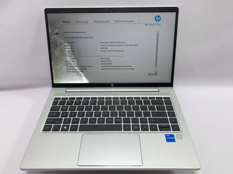 HP ProBook 440 G8 with Intel i5-1135G7 CPU & 8GB RAM, NO SSD/HDD READ -