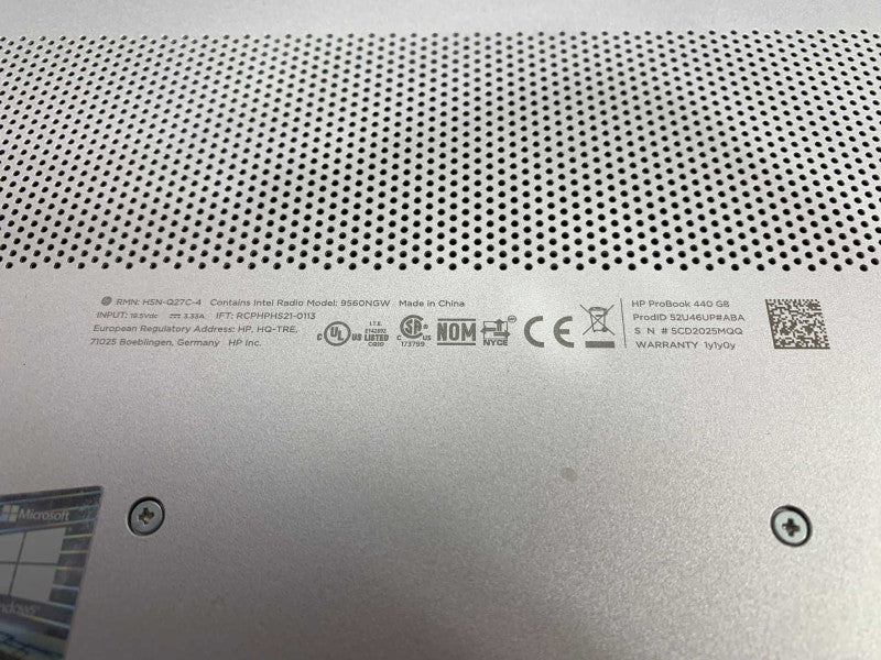HP ProBook 440 G8 with Intel i5-1135G7 CPU & 8GB RAM, NO SSD/HDD READ -