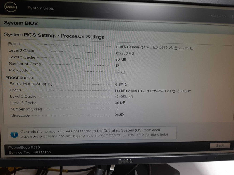 Dell PE R730 2x Xeon E5-2670 v3 2.3GHz 64GB DDR4 H730 Mini 2x PSU 2.5\\"