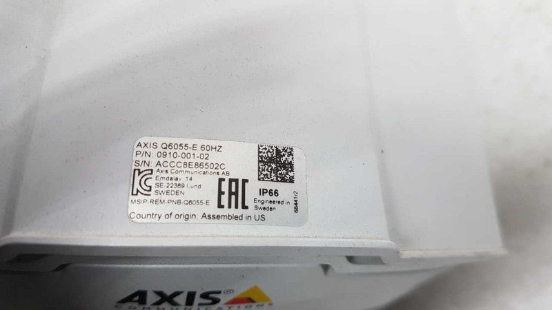 Axis Communications Q6055-E 60Hz Dome Security Camera #