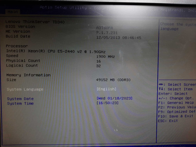 Lenovo TD340 2x Xeon E5-2440 v2 @ 1.9ghz 48gb ram LSI 9270CV-8i RAID Controller