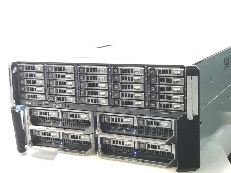 Dell Poweredge Vrtx with 4x powerEdge M620 Blades, 384GB, 8x CPUs, Read _
