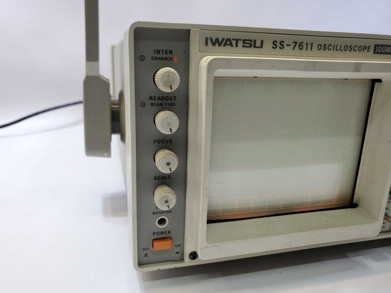 IWATSU SS-7611 OCILLOSCOPE 10Hz-100MHz, 4 CHANNEL, 90-250VAC, AS IS, FOR PARTS (