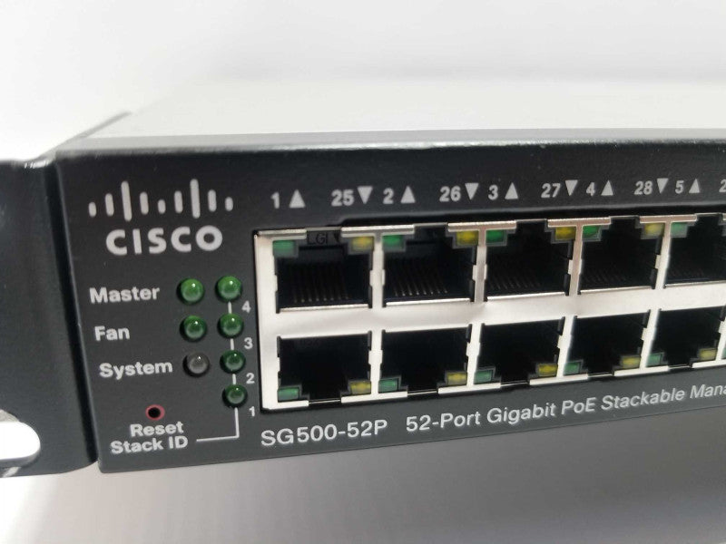 Cisco SG500-52P-K9 48 Port Gigabit Ethernet PoE+ 2xGE/2x5GE SFP SG500 52P, QTY ~