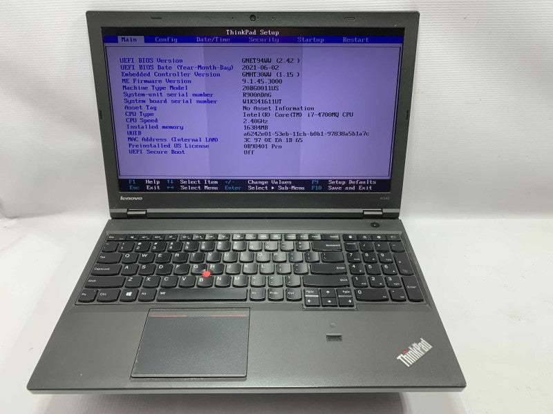 Lenovo W540 with i7-4700MQ 16GB RAM & 512GB SSD READ  -