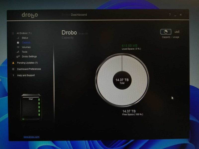 Drobo 5D 5 Bay NAS / DAS Storage DRDR5-A, 4x $TB and 1x 6TB HDDs _