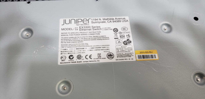 Juniper EX3300-24T 24-Port 10/100/1000 Base-T Switch [