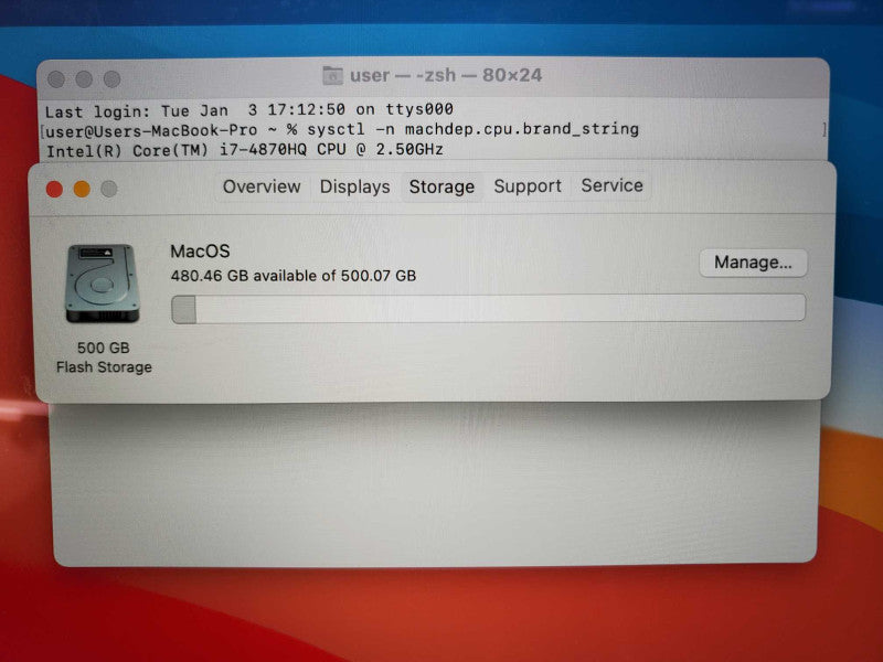 MacBook Pro 2014 15\\" Core i7-4870HQ @ 2.5GHz 16GB Ram 500GB SSD GT 750M 2GB [READ] (