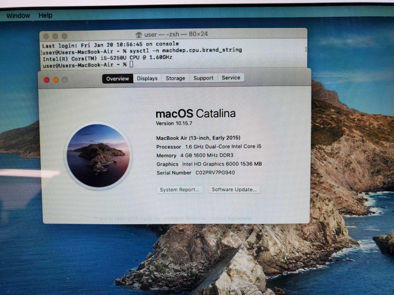 MacBook Air 2015 13\\" Core i5-5250U @ 1.6GHz 4GB Ram 120GB SSD [Read] (