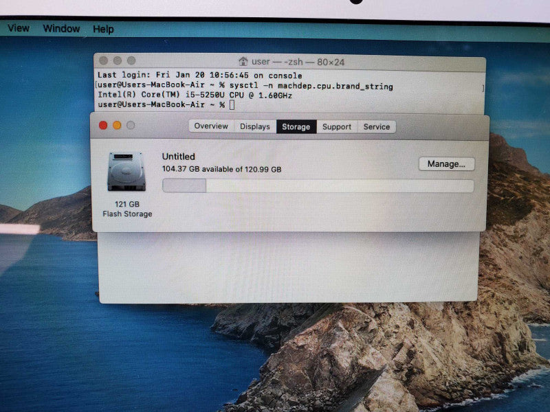 MacBook Air 2015 13\\" Core i5-5250U @ 1.6GHz 4GB Ram 120GB SSD [Read] (