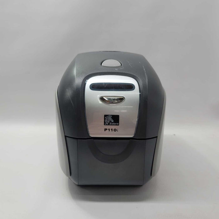 Zebra P110i Thermal ID Badge Single Sided Card Printer Good Condition - Gray =