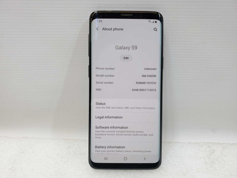 Samsung Galaxy S9 - 64GB - Black [Unlocked - Read] (