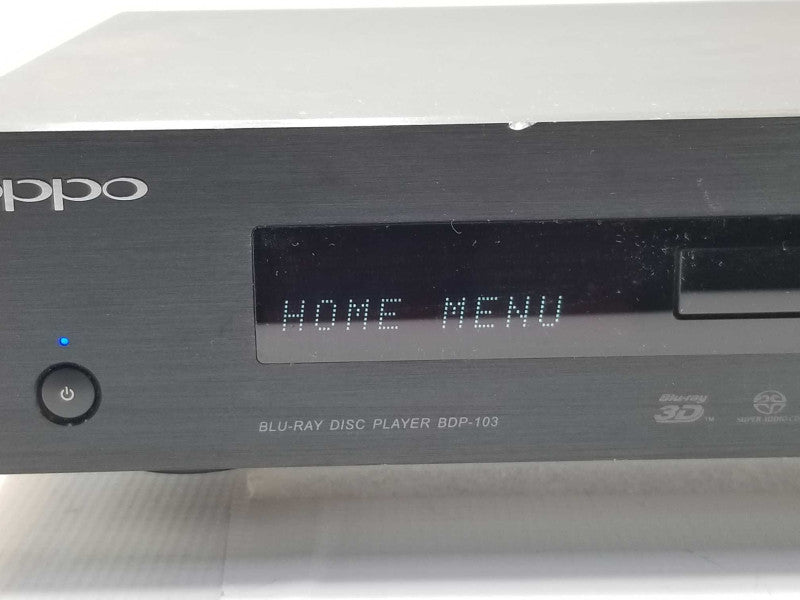 Oppo BDP-103 3D Blu-ray Player No Remote, Tested to power on, AS-IS _