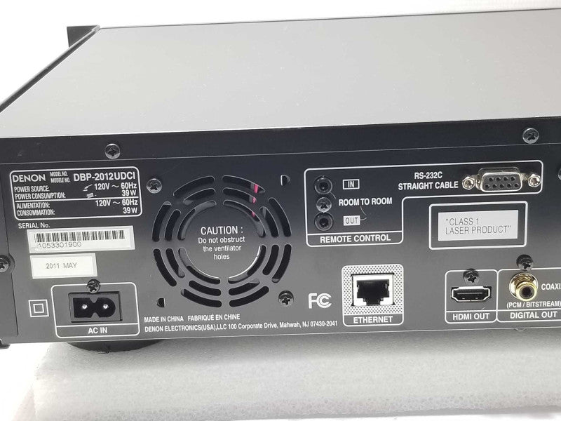 DENON DBP-2012UDCI Universal Audio/Video Player w/ Blu-Ray AS-IS _