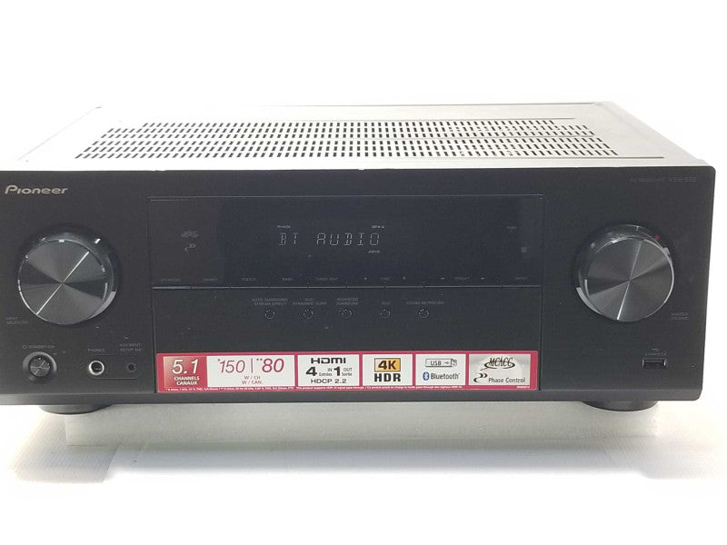 Pioneer VSX-532 5.1 AV Receiver 4K USB 4x HDMI Bluetooth, Powers on, AS-IS _