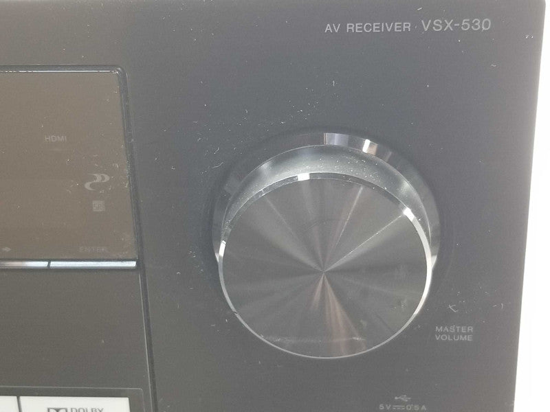 Pioneer VSX-530-K 5.1 AV Receiver Bluetooth HDMI Powers on, AS-IS _