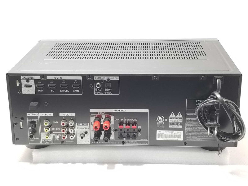 Pioneer VSX-530-K 5.1 AV Receiver Bluetooth HDMI Powers on, AS-IS _