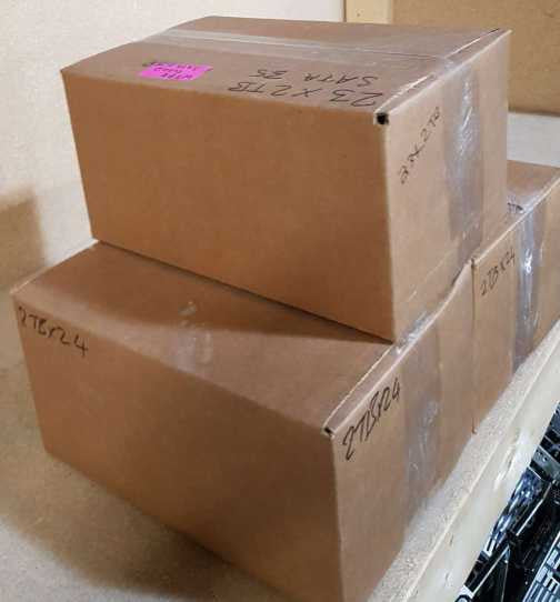 Three boxes of 2 TB 3.5\\'\\' SATA HDDs mixed brands - 71 PCS