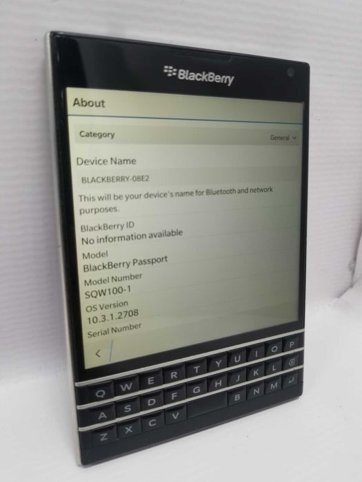 BlackBerry Passport Passport - 32GB - Black, Bell Locked. ~