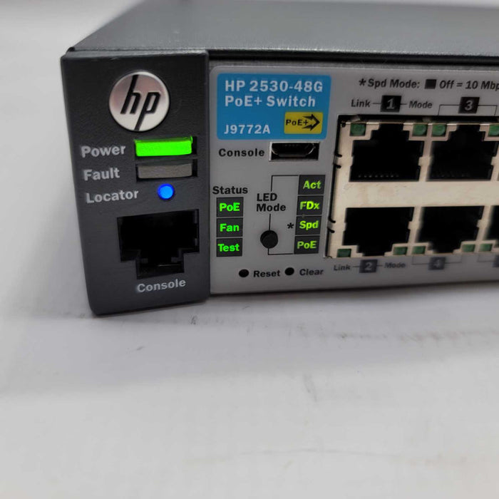 HP J9772A ProCurve 2530-48G-PoE+ 48-Port Gigabit PoE Switch =