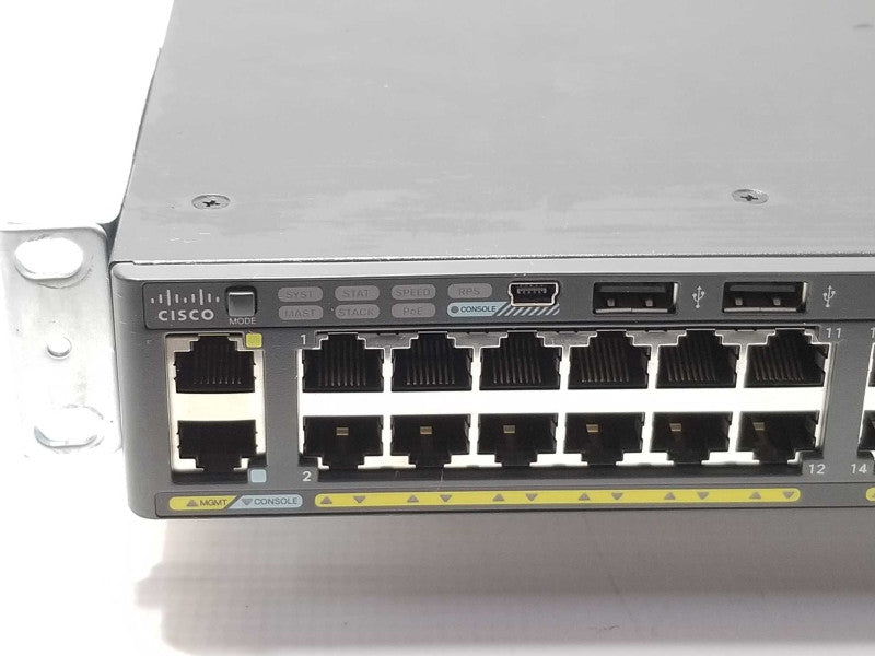 Cisco WS-C2960X-48FPD-L 48 Ports Gigabit PoE Switch 2x 10G SFP+ _