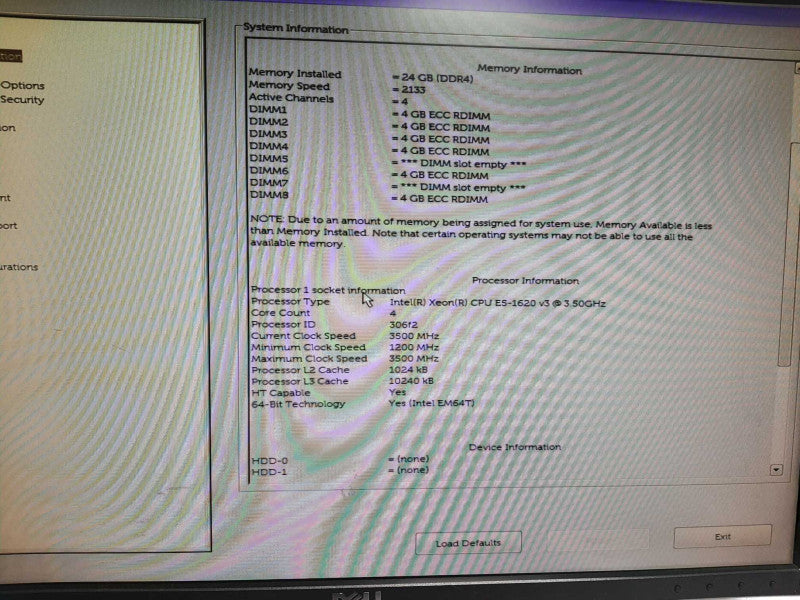 Dell Precision T5810 Xeon E5-1620 v3 3.5GHz 24GB ECC DDR4 GPU No HDD