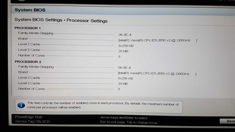Dell Poweredge T620 2x Xeon E5-2650 V2 @ 2.60ghz / 160gb ram / H710p Raid #