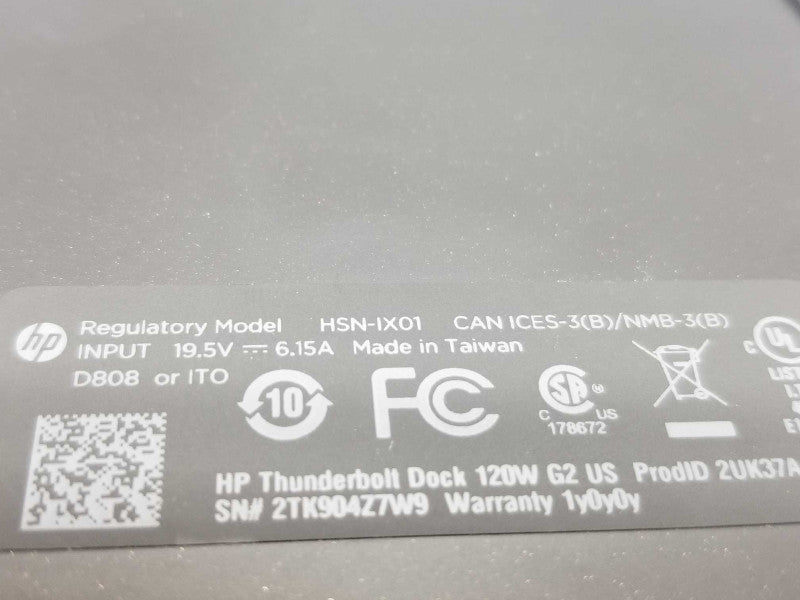 HP HSN-IX01 Thunderbolt Dock 120W G2 Dock, QTY ~