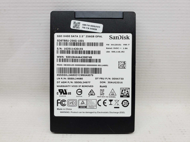 Solid State Drive - 256 GB - Sata 2.5\\"\t (