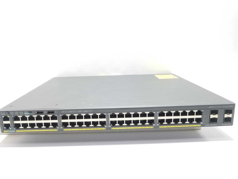 Cisco WS-C2960X-48FPS-L 48 GigE PoE 740W 4SFP Switch W/ C2960X-STACK, QTY ~